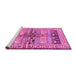 Sideview of Machine Washable Persian Pink Traditional Rug, wshtr4788pnk