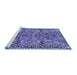 Sideview of Machine Washable Oriental Blue Traditional Rug, wshtr4789blu