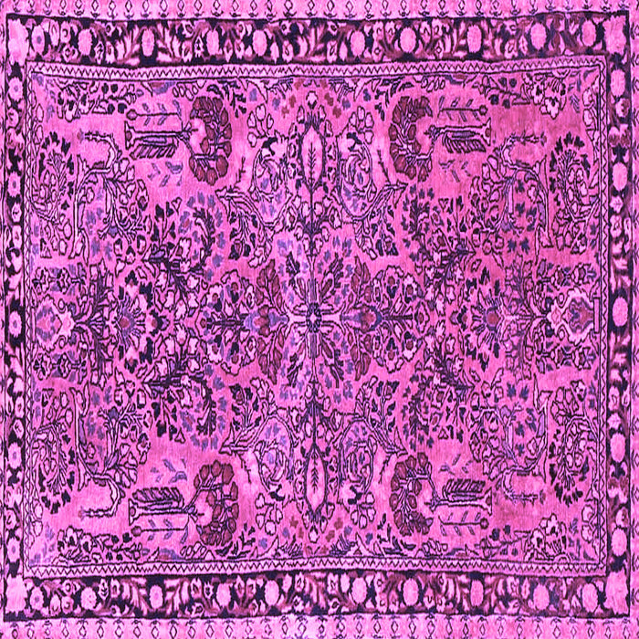 Square Oriental Purple Traditional Rug, tr4789pur