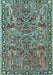Oriental Light Blue Traditional Rug, tr4789lblu