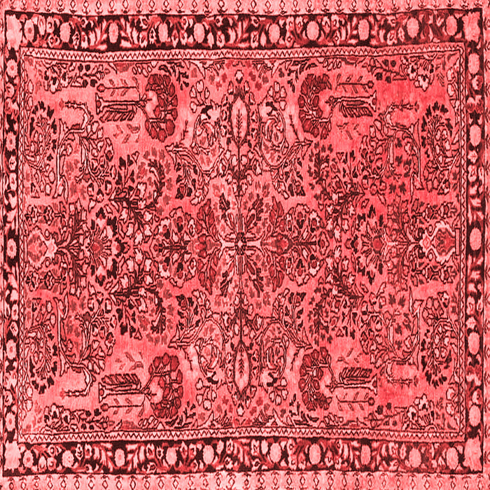 Machine Washable Oriental Red Traditional Rug, wshtr4789red