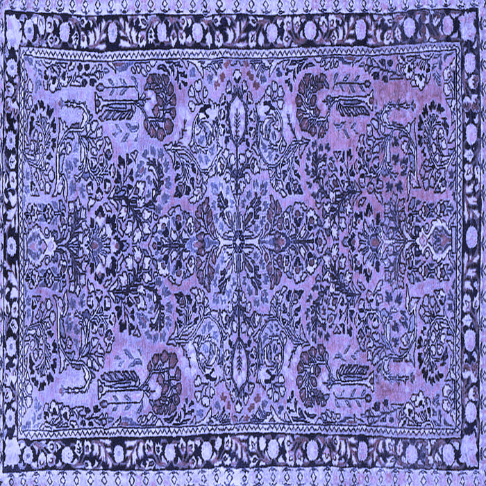 Square Oriental Blue Traditional Rug, tr4789blu