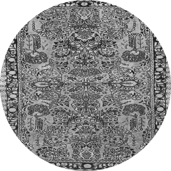 Square Oriental Gray Traditional Rug, tr4789gry