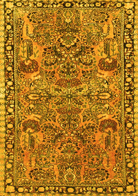 Oriental Yellow Traditional Rug, tr4789yw