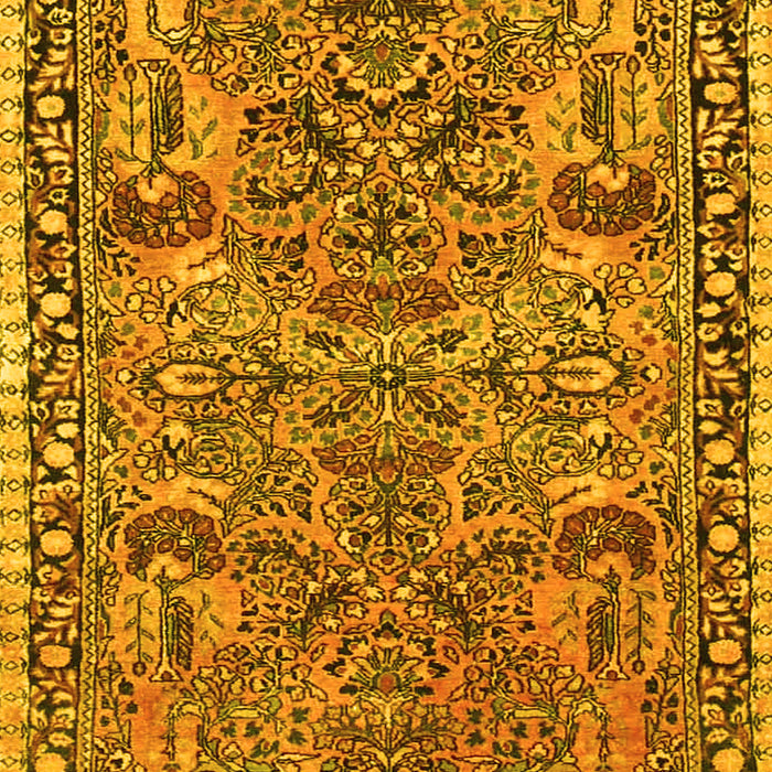 Oriental Yellow Traditional Rug, tr4789yw