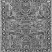 Round Machine Washable Oriental Gray Traditional Rug, wshtr4789gry