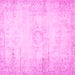 Square Machine Washable Persian Pink Traditional Rug, wshtr478pnk