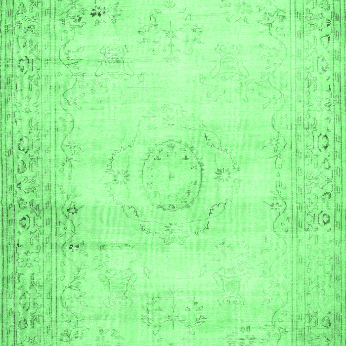 Machine Washable Persian Emerald Green Traditional Area Rugs, wshtr478emgrn
