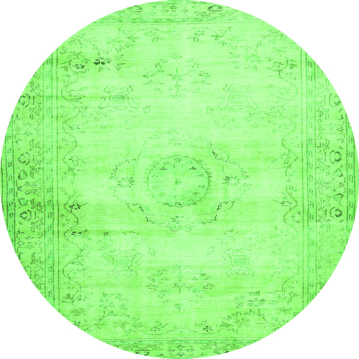 Square Persian Green Traditional Rug, tr478grn