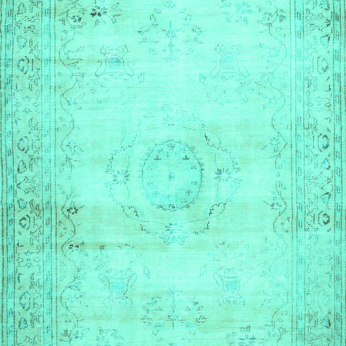 Machine Washable Persian Turquoise Traditional Area Rugs, wshtr478turq
