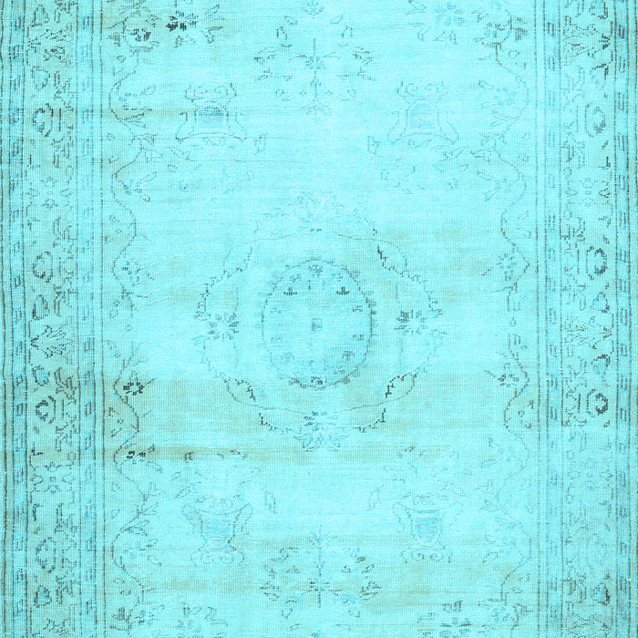 Machine Washable Persian Light Blue Traditional Rug, wshtr478lblu