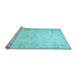Sideview of Machine Washable Persian Light Blue Traditional Rug, wshtr478lblu