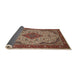 Sideview of Traditional Saffron Red Medallion Rug, tr479