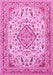 Medallion Pink Traditional Rug, tr4790pnk