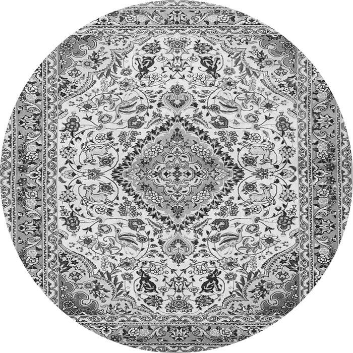 Square Medallion Gray Traditional Rug, tr4790gry