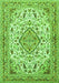 Medallion Green Traditional Rug, tr4790grn