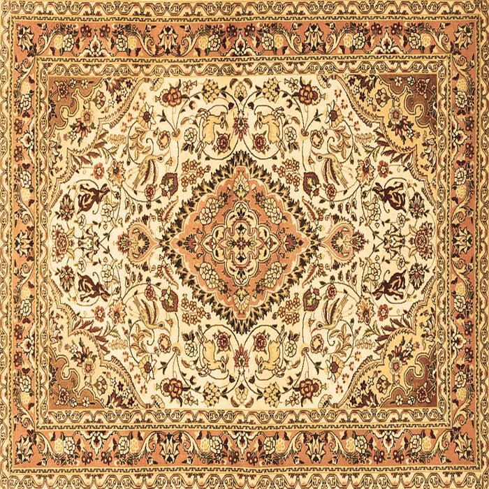 Square Medallion Brown Traditional Rug, tr4790brn