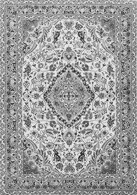 Medallion Gray Traditional Rug, tr4790gry