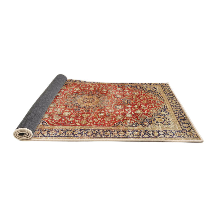 Sideview of Traditional Chestnut Red Medallion Rug, tr4791