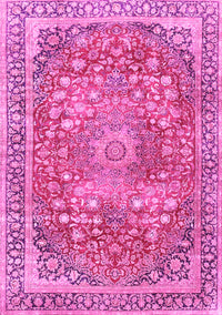 Medallion Pink Traditional Rug, tr4791pnk