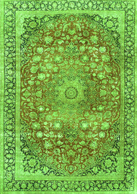 Medallion Green Traditional Rug, tr4791grn