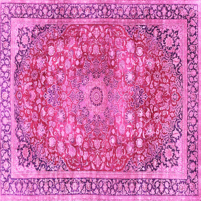 Square Medallion Pink Traditional Rug, tr4791pnk