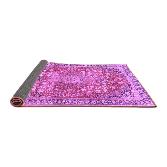 Sideview of Medallion Purple Traditional Rug, tr4791pur