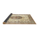 Sideview of Traditional Khaki Gold Medallion Rug, tr4792