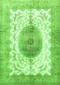 Medallion Green Traditional Rug, tr4792grn