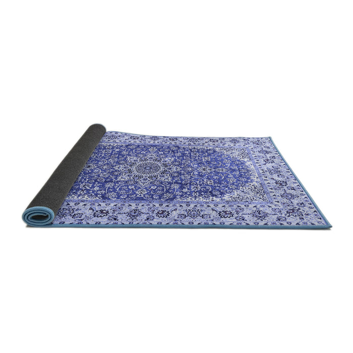 Sideview of Medallion Blue Traditional Rug, tr4793blu