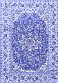 Medallion Blue Traditional Rug, tr4793blu