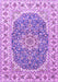 Machine Washable Medallion Purple Traditional Area Rugs, wshtr4793pur