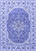 Medallion Blue Traditional Rug, tr4793blu