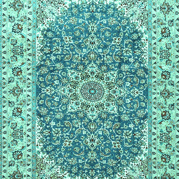 Medallion Turquoise Traditional Rug, tr4793turq