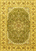 Medallion Yellow Traditional Rug, tr4793yw