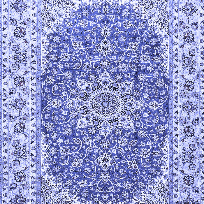 Medallion Blue Traditional Rug, tr4793blu