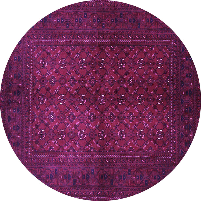 Round Persian Purple Traditional Rug, tr4794pur