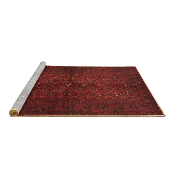 Sideview of Machine Washable Persian Brown Traditional Rug, wshtr4794brn