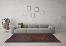 Machine Washable Persian Light Blue Traditional Rug in a Living Room, wshtr4794lblu