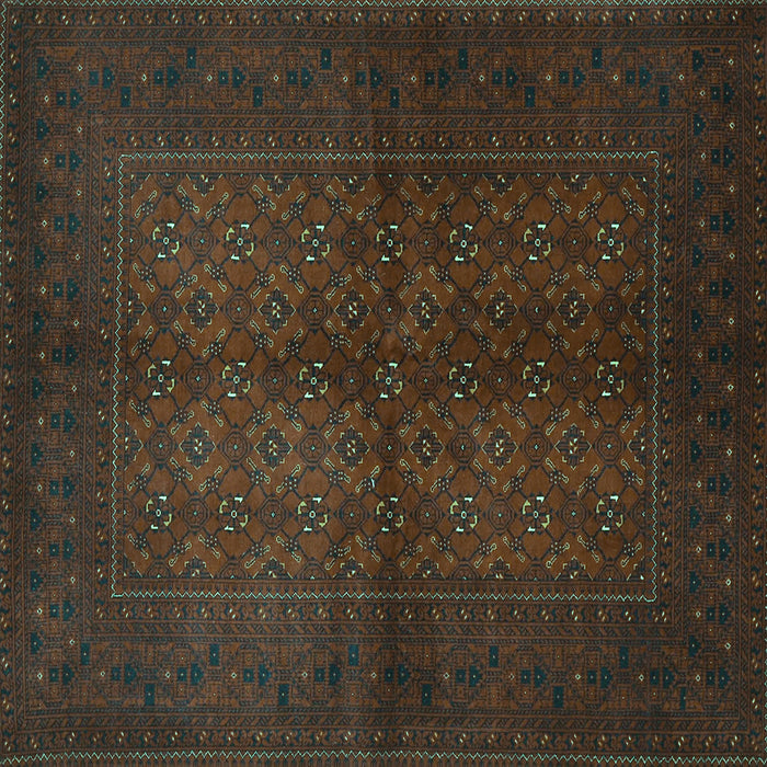 Square Persian Turquoise Traditional Rug, tr4794turq
