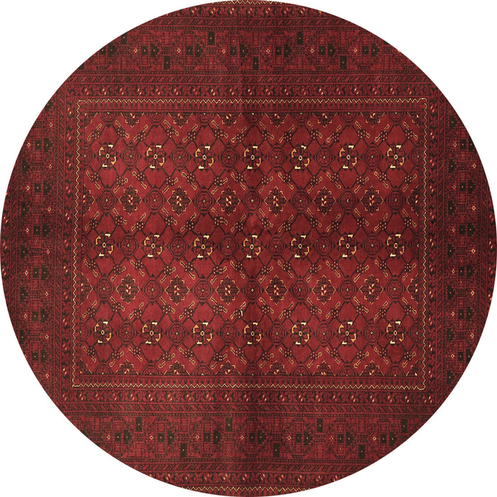 Round Persian Brown Traditional Rug, tr4794brn