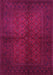 Machine Washable Persian Pink Traditional Rug, wshtr4794pnk