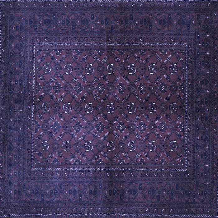 Square Persian Blue Traditional Rug, tr4794blu