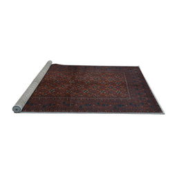 Sideview of Machine Washable Persian Light Blue Traditional Rug, wshtr4794lblu
