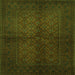 Serging Thickness of Persian Green Traditional Rug, tr4794grn