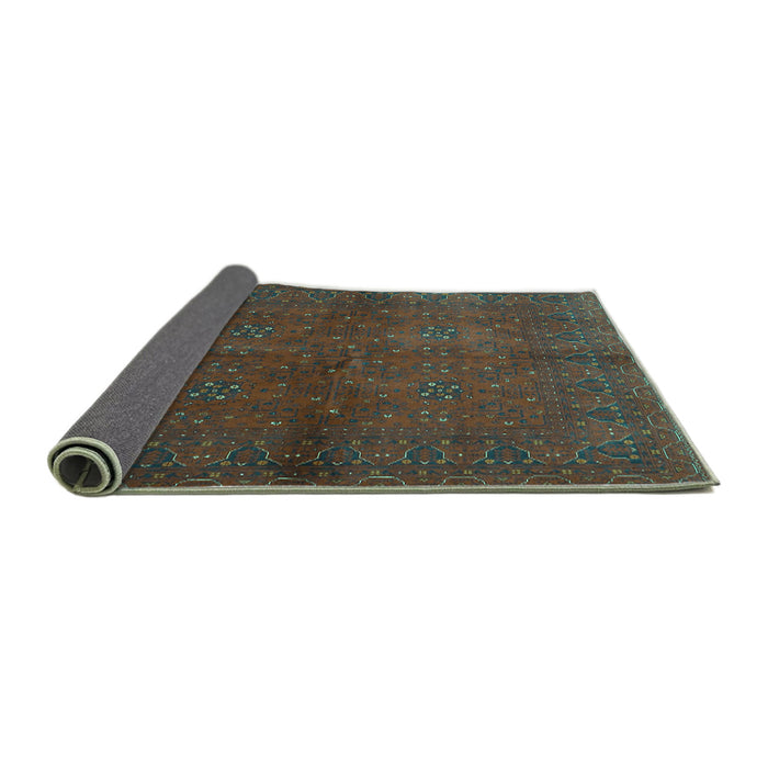 Sideview of Persian Turquoise Traditional Rug, tr4795turq