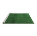 Sideview of Machine Washable Persian Emerald Green Traditional Area Rugs, wshtr4795emgrn