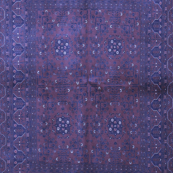 Machine Washable Persian Blue Traditional Rug, wshtr4795blu