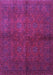 Machine Washable Persian Purple Traditional Area Rugs, wshtr4795pur