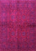 Machine Washable Persian Pink Traditional Rug, wshtr4795pnk